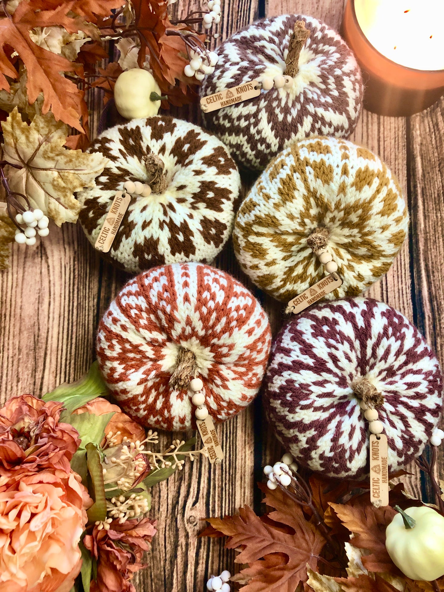 Hand Knit Pumpkins